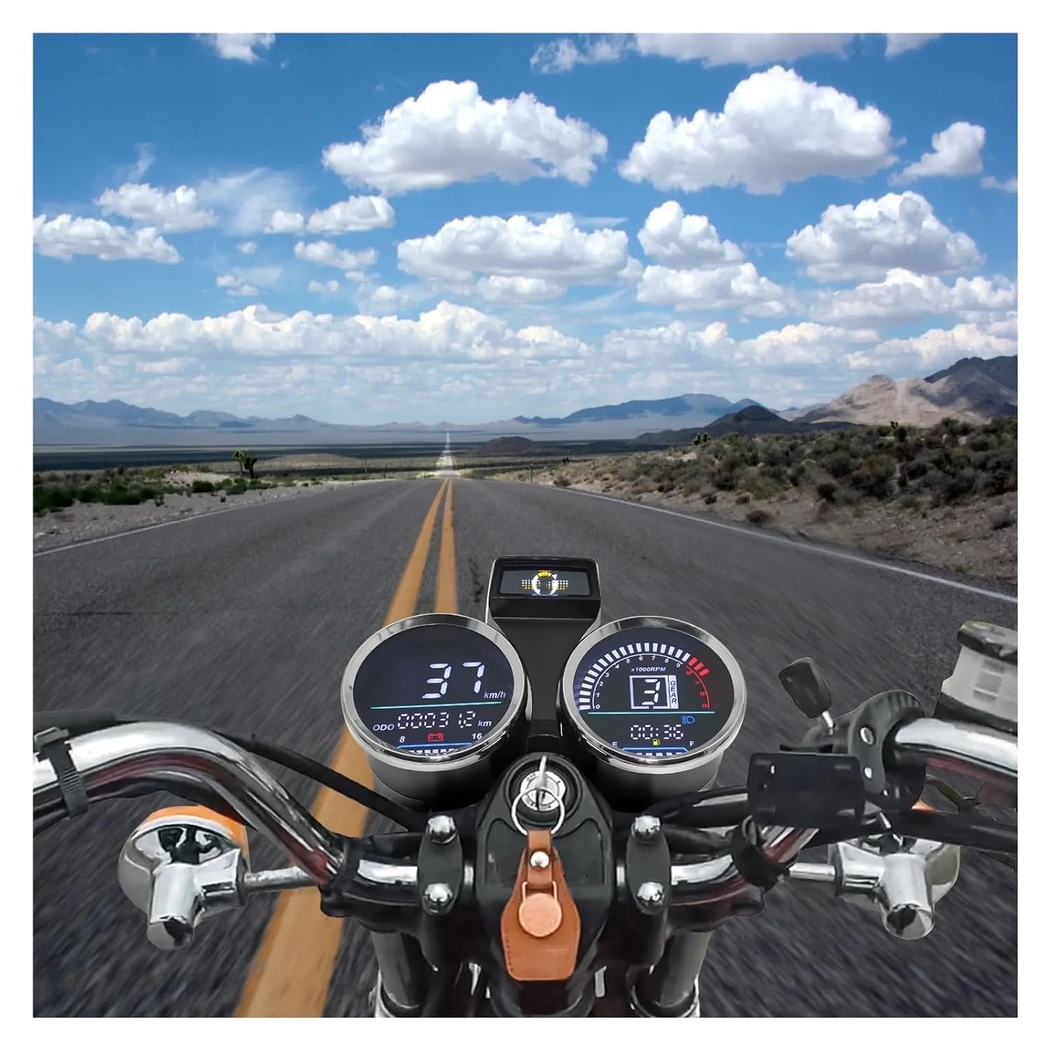 Motorcycle Speedometer Tachometer Motorcycle Tachometer for Su&zuki GN 125 Digital Meter Assembly Speedometer Odometer Gauge Gear Indicator Instrument
