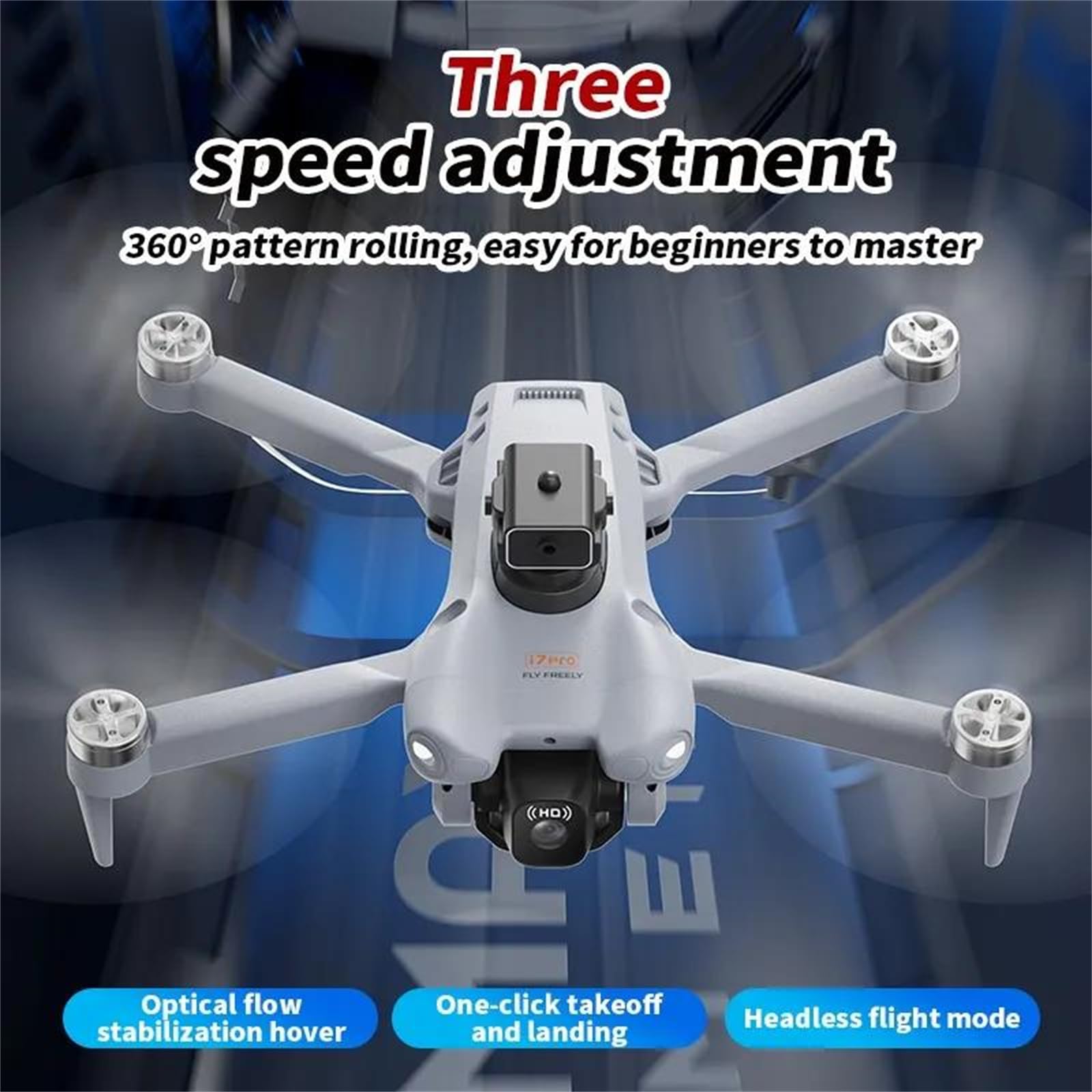 Dron i7 pro 4k hd z podwójną kamerą, profesjonalny system unikania przeszkód, optyczne pozycjonowanie przepływu, lcd uav, zdalnie sterowany quadrocopter, zabawki,Triple battery