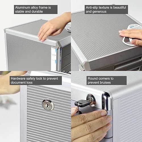 Miniatura 4 de YIYIBYUS Organizador de escritorio con cajones, 457 cajones integrados en bandeja para cartas y ranura para almacenamiento, perfecto para el hogar u