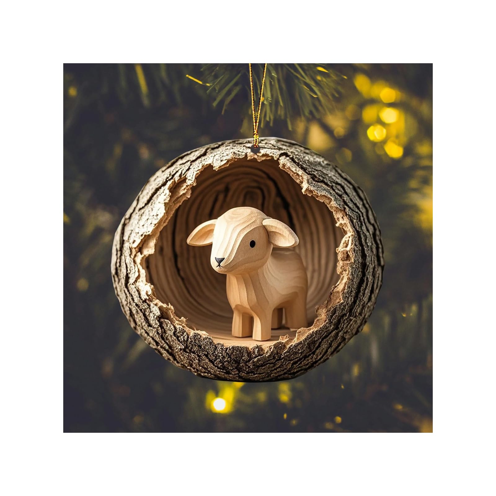 ofertas de 2024 Animal Christmas Ornaments Christmas Tree Ornaments Little Animals Pattern Acrylic Decoration Forest Animal Hanging Ornament Animal Lovers Gift