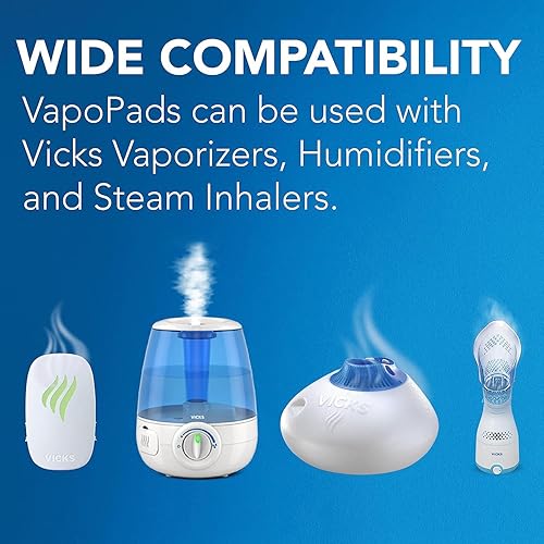 Miniatura 5 de Vicks VapoPads 6 unidades  Almohadillas de vapor de mentol calmantes para humidificadores vaporizadores vaporizadores sin agua y enchufes VSP-19