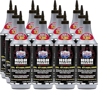 LUCAS Oil High Mileage Oil Stabilizer (1 Qt) - 12 Pack