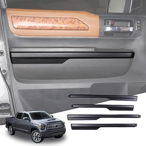 Miniatura 9 de LLKUANG Panel de reposabrazos de puerta interior de automóvil ABS para Toyota Tundra 2014-2020 Pickup SUV Accesorios de automóvil (no compatible con
