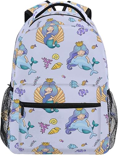 Amazon リュック リュックサック おしゃれ 対応 学生 大容量 大人 軽量 大きめ 人気 旅行 通勤 通学 バックパック 男の子 メンズ アウトドア 女の子 人魚 シェル マーメイド レディーズ 小学生 可愛い かわいい 高校生 Natax