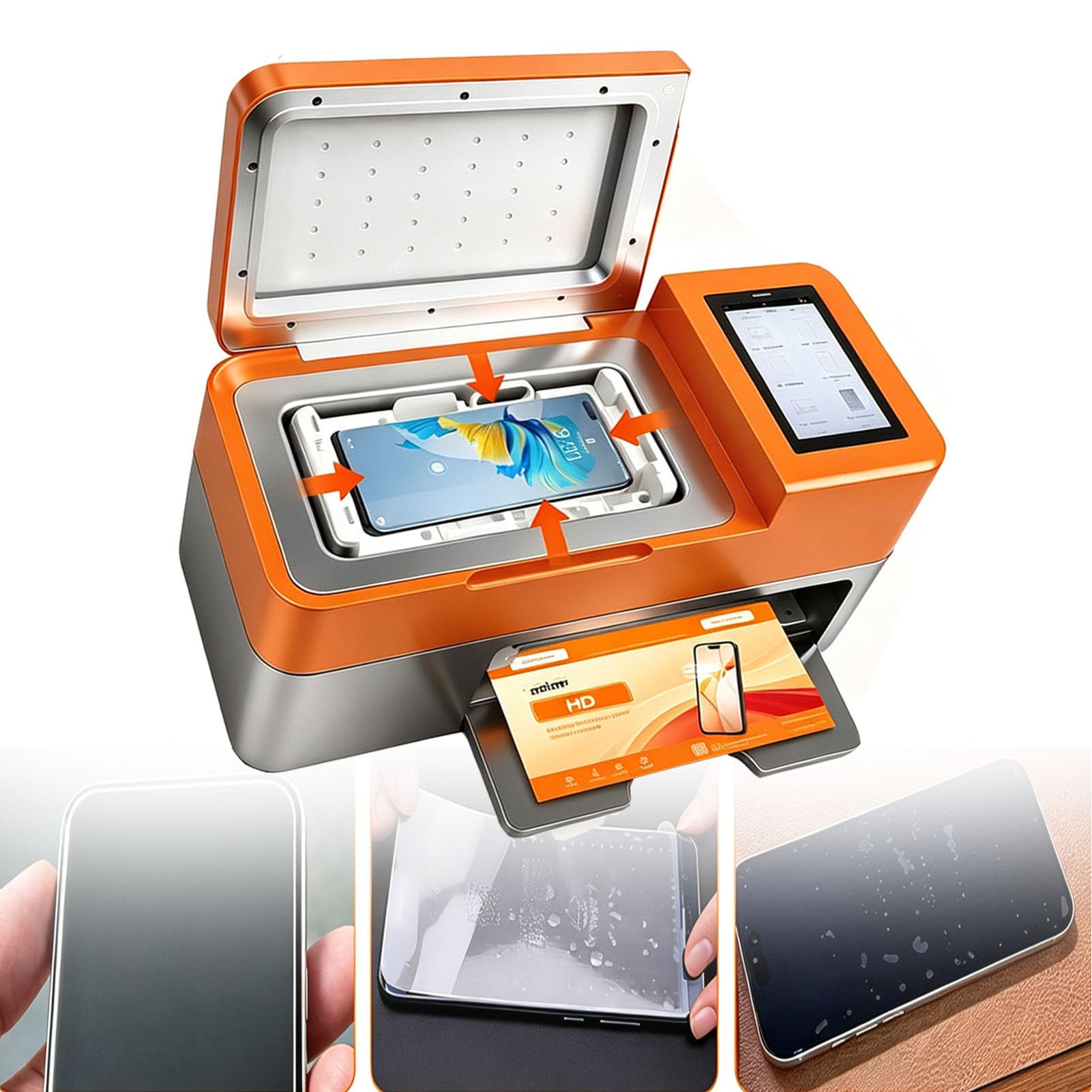 Zuschnitt der 2-in-1-Displayschutzfolie | Laminiergerät mit 5,5-Zoll-Touchscreen zum Schneiden von Hydrogel, TPU und Sichtschutzfolien