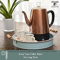Vista 7 de Moss & Stone Percolador Cafetera Eléctrica de 10 Tazas, Cafetera de Acero Inoxidable, Percolador de Café Eléctrico con Función de Mantener Caliente