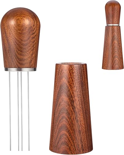 Agitador de café expreso uso con portafiltro sin fondo y manipulador de expreso herramienta de distribución de expreso con aguja inoxidable 304