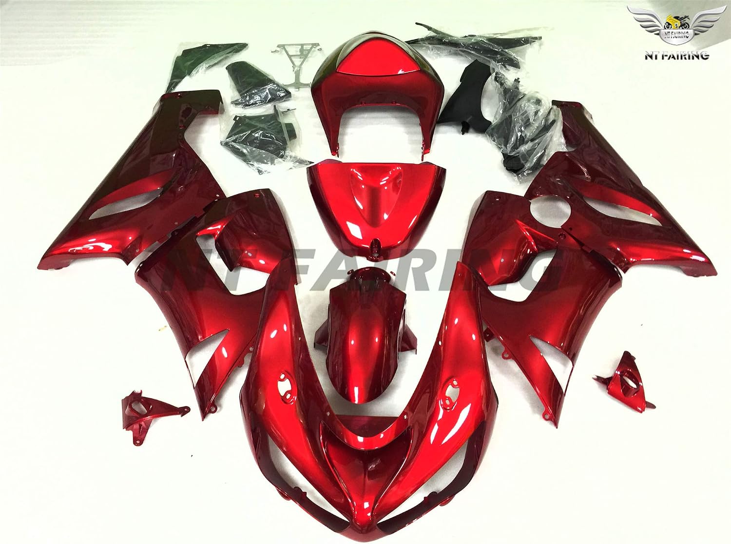 NT FAIRING Fit for Kawasaki Ninja ZX6R 636 2005 2006 Candy Red Injectioned Fairings Kit Body Kit Bodywork Plastic Bodyframe