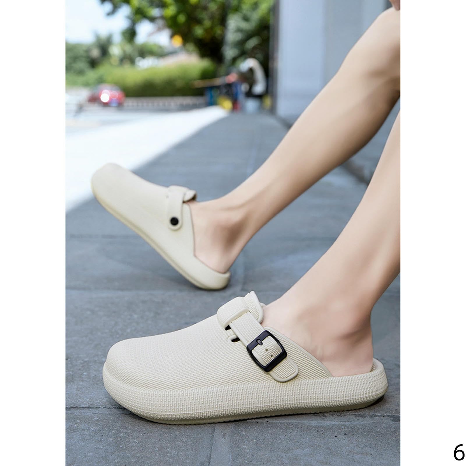 Claquette Hommes Eva Slippers Sandales De Plage Extérieure pour Femmes Hommes-beige-38-39 (adapté Aux Pieds 37-38 Taille)