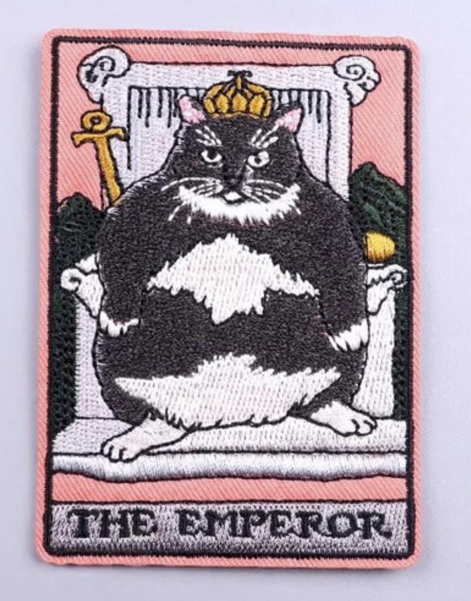 The Emperor Fat Cat Crown Throne Scepter Tarot Card Fortune Telling 3.6