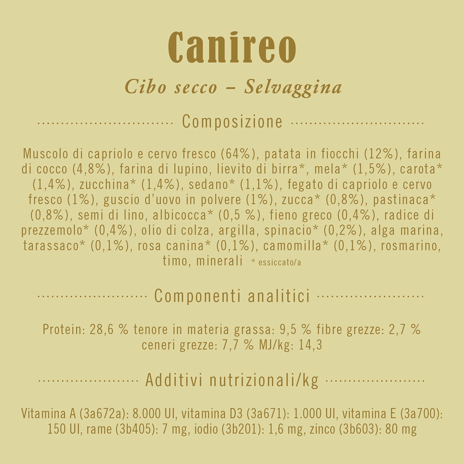 Terra Canis Selvaggina, verdure, frutta e farina di cocco - Canireo cibo secco, 2.5kg I Alimento premium per cani con ingredienti di autentica qualità human-grade al 100% I 64% di carne fresca