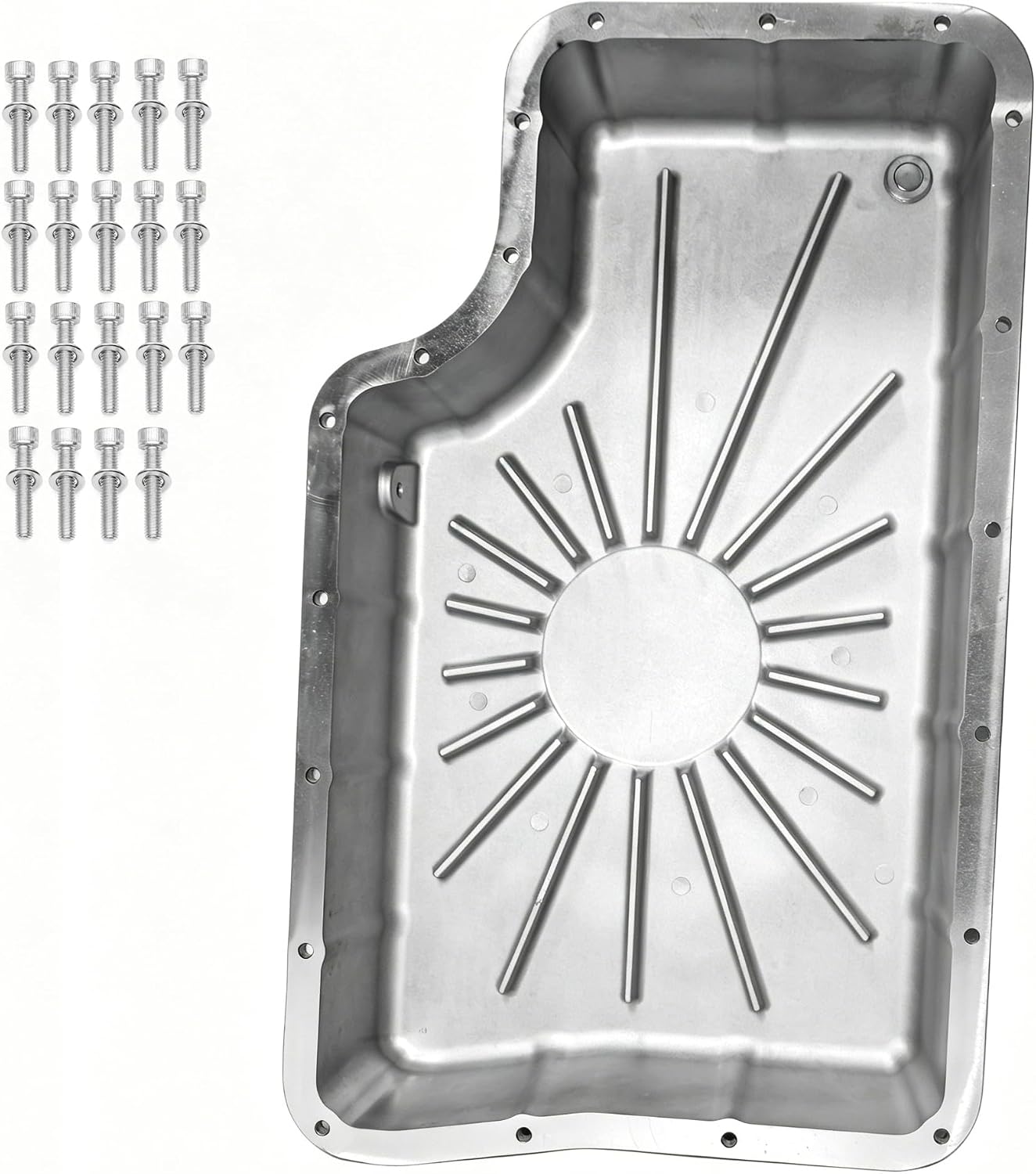 328052020 Heavy Duty 6R140 Transmission Deep Pan, Cast Aluminum Black Compatible with Ford F250 F350 F450 F550 2011-2019 6.7L, Increased Fluid Capacity Cooling Upgrade