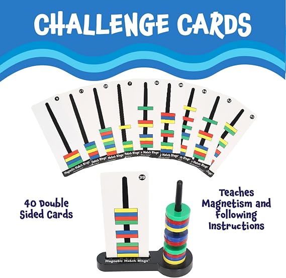 Popular Playthings Magnetic Match Rings, Stacking and Matching Magnets Game