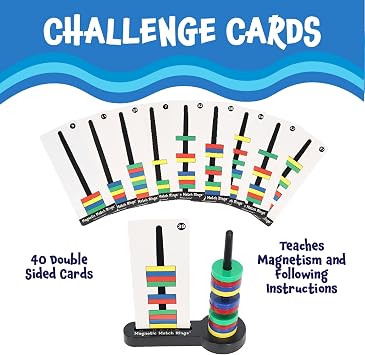 Popular Playthings Magnetic Match Rings, Stacking and Matching Magnets Game