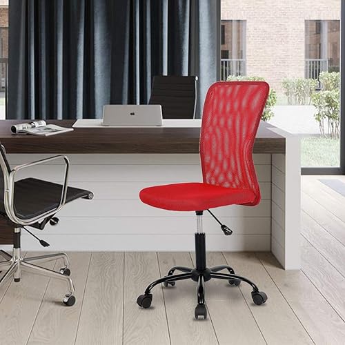 Miniatura 10 de Silla de oficina moderna ergonómica de malla, sin brazos, negro y gris, límite de peso de 250 libras Gris,Azul,Verde,Naranja,Rosado,Rojo -,Blanco