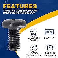 Vista 4 de Kit de tornillos para matrícula compatible con tornillos de matrícula BMW/Tesla, cabeza de máquina Phillips 18-8, óxido negro de acero inoxidable