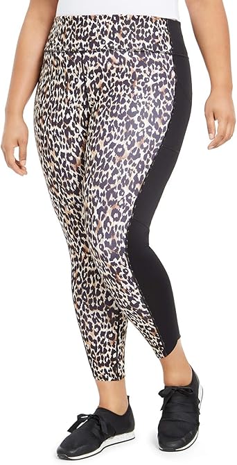 plus size leopard print tights