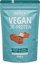 Nutri+ Vegan Protein Powder 3K Chocolate and Coconut 1 kg – Protein Shake – Vegan Protein Powder Lactose-free – Protein Without Gluten – Chocolate Coconut Protein Complex 1000 g