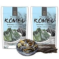 Vista 10 de Kombu salvaje coreano, algas secas cosechadas a mano, 3.52 onzas, 1 paquete, algas marinas 100% naturales para dashi, base de sopa y caldo