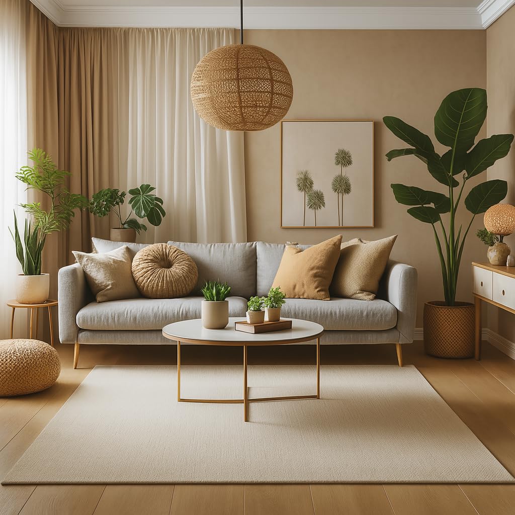 Pergamon Tapis Kelim Woolly Blanc Laine mélangé - Tapis Fait Main 100% Laine Naturelle, Design Moderne, Facile d'entretien, Idéal pour Salon, Couloir ou Chambre à Coucher