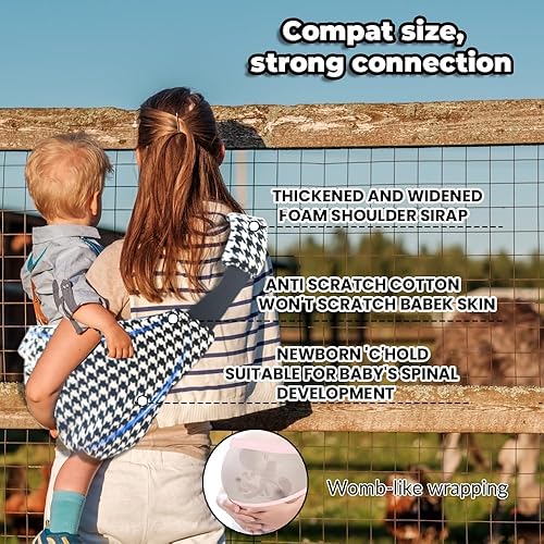 Miniatura 5 de Portabebés ajustable para bebés 2025 mejorado para niños pequeños, cómodo portabebés de diseño ergonómico, apto para viajes, de 10 a 45 libras,