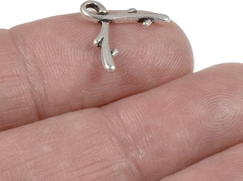 Silver Vine 8mm Briolette Bails, TierraCast Large Pinch Bails 4/Pkg