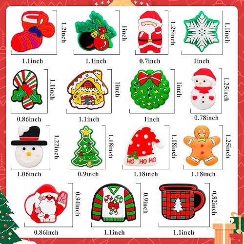 Miniatura 4 de 15 cuentas de silicona de Navidad, cuentas focales de silicona para bolígrafo, cuentas de árbol de Navidad para hacer llavero, collar, pulsera,