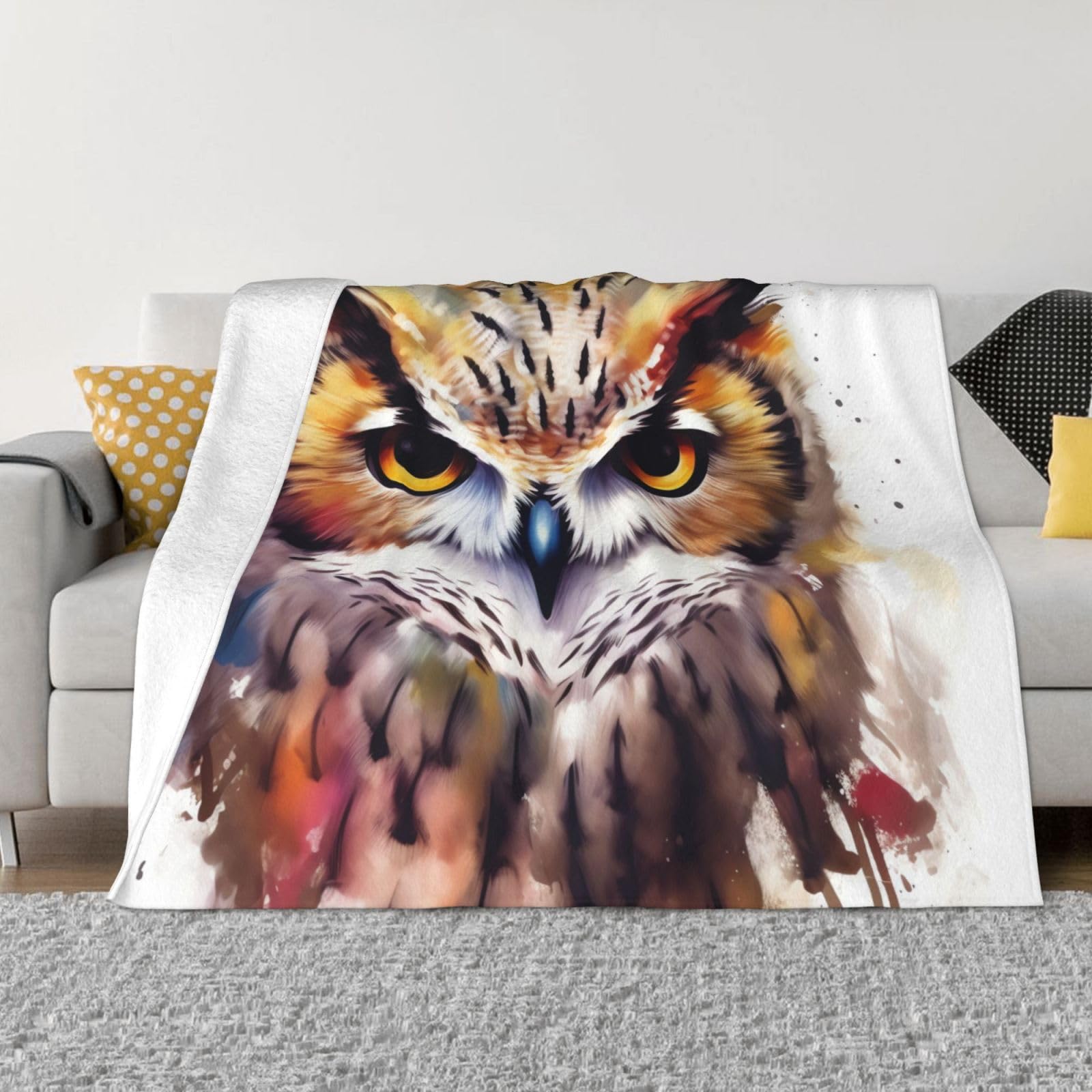 Couverture en peluche douce 152x127 cm finition haut de gamme