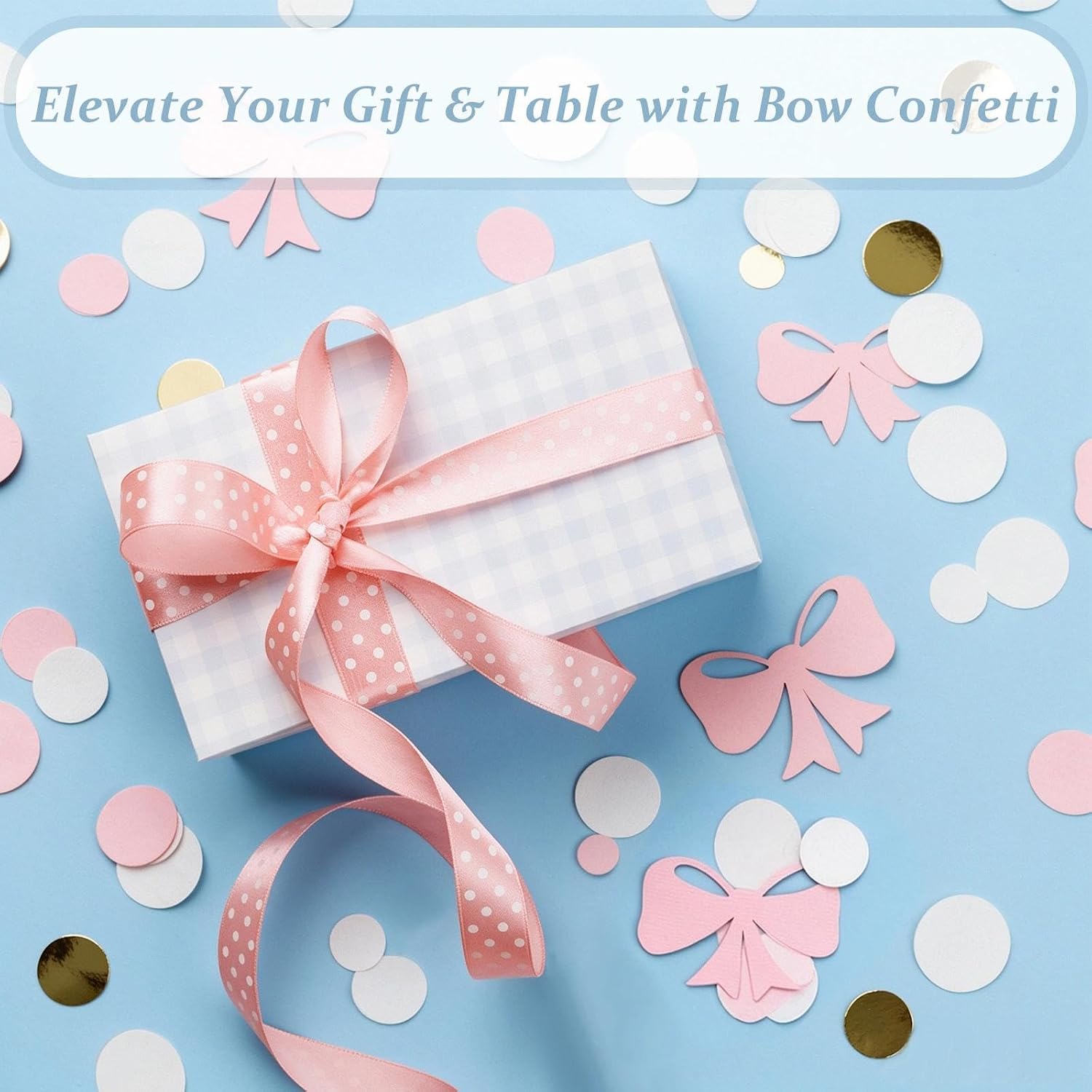 Pink Bow Dot Confetti Party Decorations