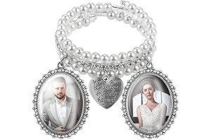 SAVITA Wedding Memorial Charm, Bouquet Picture Charm, Photo Oval Glass Cabochon, Bridal Shower