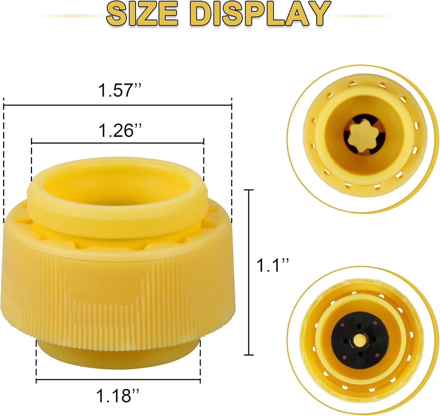 1606410 Replacement Clean Water Tank Cap For Bissell Vacuum Cleaners-Yellow image 2