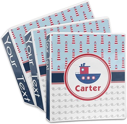 Miniatura 3 de Light House & Waves - Carpeta con 3 anillas, 2 pulgadas (personalizada)