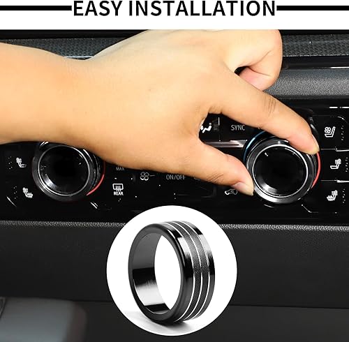 Miniatura 4 de Voodonala Pomos de radio de CA para interruptor de aire acondicionado, botón central de consola para interruptor de consola central, moldura para