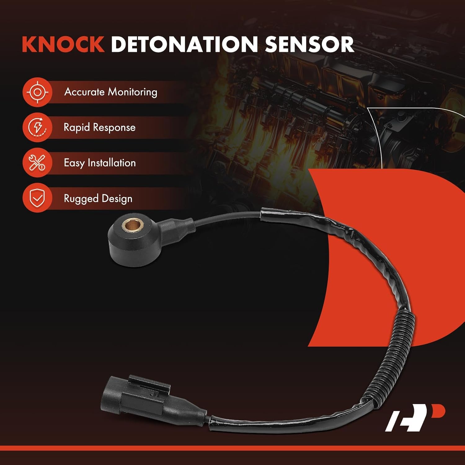 A-Premium Ignition Knock Detonation Sensor Compatible with Kia Sorento 2007-2009 3.3L 3.8L, Borrego 2009-2011 3.8L & Hyundai Genesis 2009-2014 3.8L