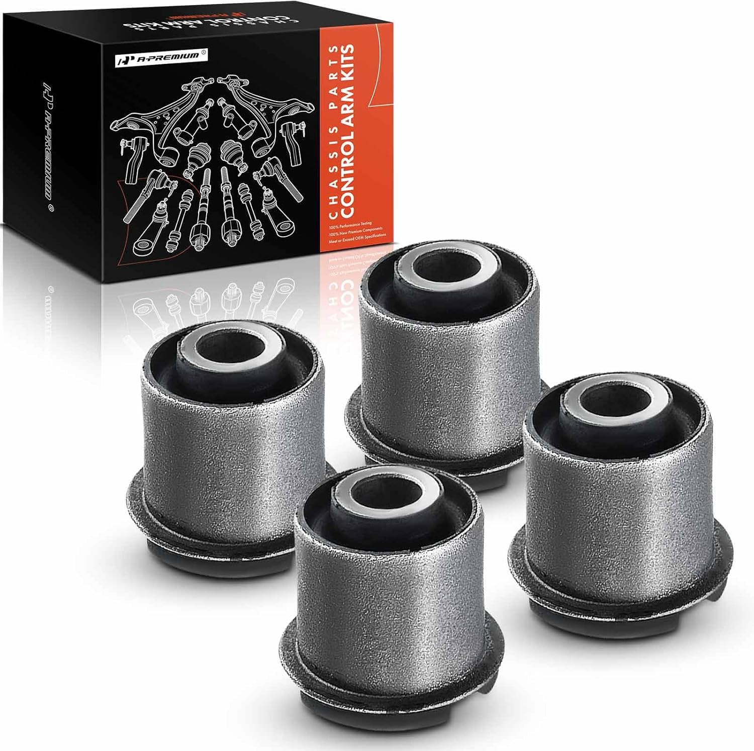 A-Premium 4 x Front Upper Control Arm Bushing Kit, Compatible with Chevrolet Camaro 1993-2002, Pontiac Firebird 1993-2002