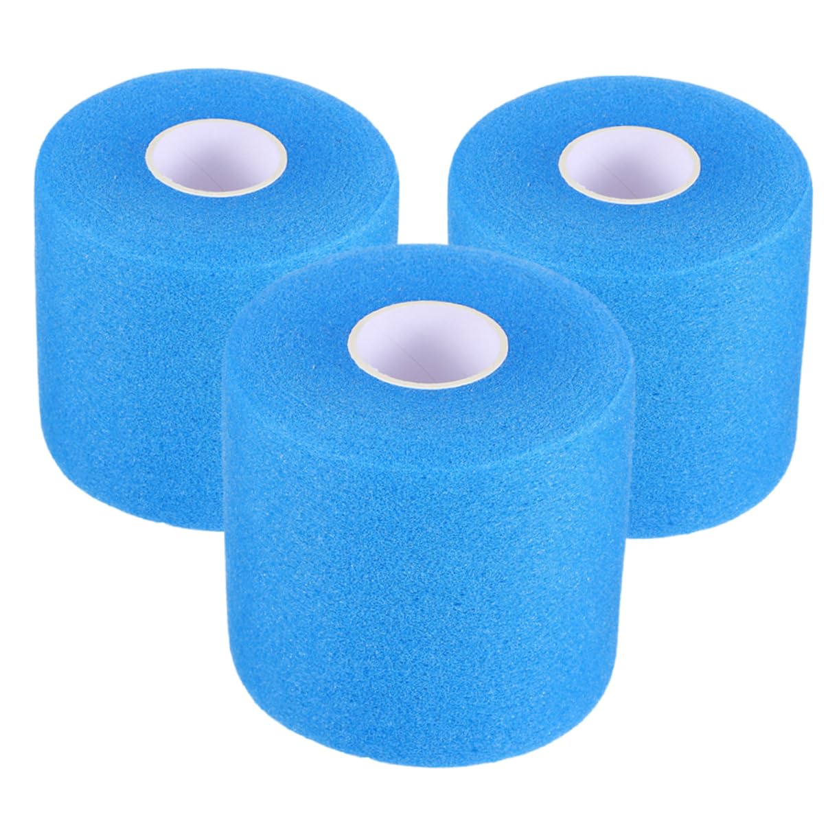 BESTonZON Schlägerdämpfungsbandagen Griff Tennis Badminton Ausbildung Wickeln Elastische Bänder Körpergelenkpackungen Fußballband Wickelbänder Schwamm Blue 3rollen