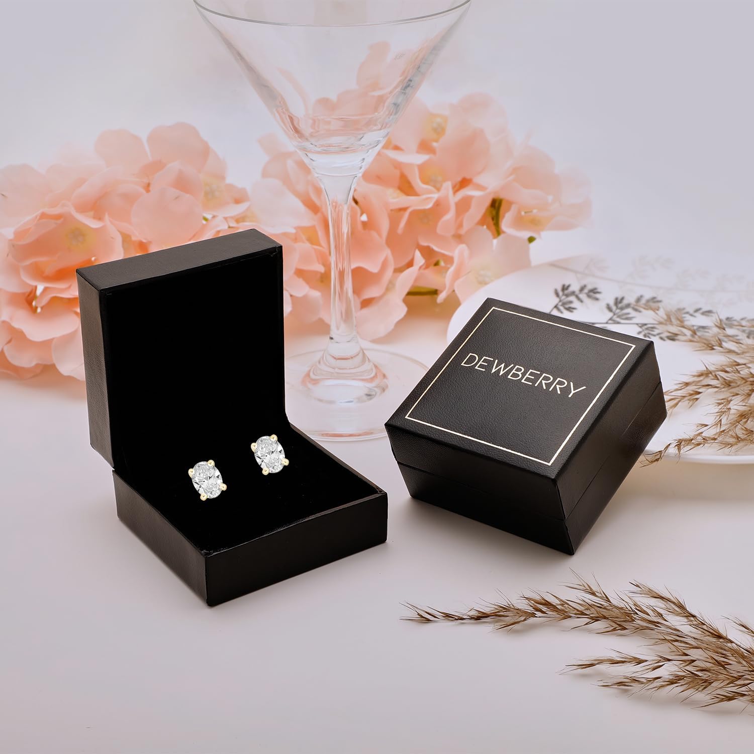 DEWBERRY 1.00 CT IGI Certified Lab Grown Diamond Oval Cut Solitaire Stud Earrings for Women in 14k Gold With Push Back 4 Prong Set diamond Earrings ((Clarity_VS, Color_F-G) - Image 5