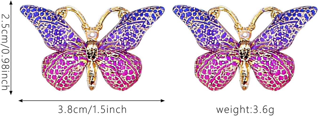 YUNXI 40 PCS Colorful Butterfly Charms Pendants Butterfly Jewelry Enamel for Earrings Bracelets Necklace DIY Phone Case Hair Clip Craft Jewelry Making (40 PCS) image 4