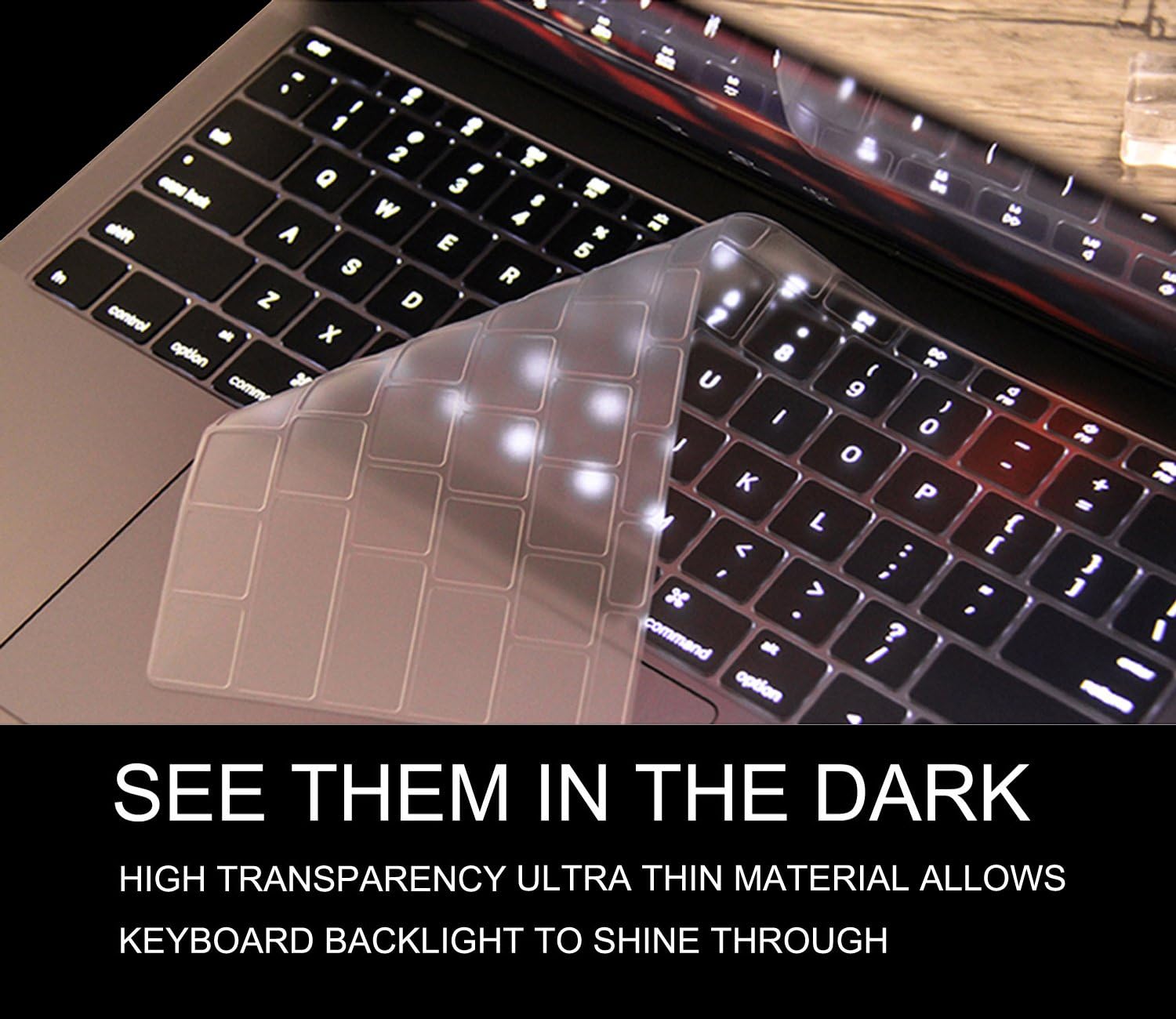 Premium Ultra Thin MacBook Keyboard Cover for Apple MacBook Pro 13 inch Model A1708 Without Touch Bar Only(with Function Keys, 2019-2016 Release), TPU