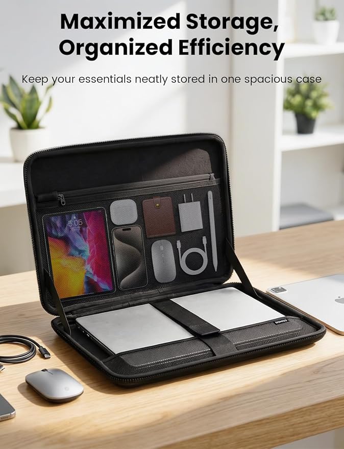 Funda rígida para laptop DOMISO 15-6 pulgadas impermeable negra miniatura 6