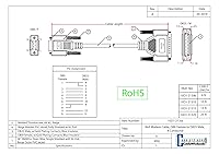 Vista 6 de CableWholesale Cable de módem nulo, cable serie DB9 hembra a DB25 macho, clasificación UL, 8 conductores, beige, DB9 hembra a DB25 macho cable