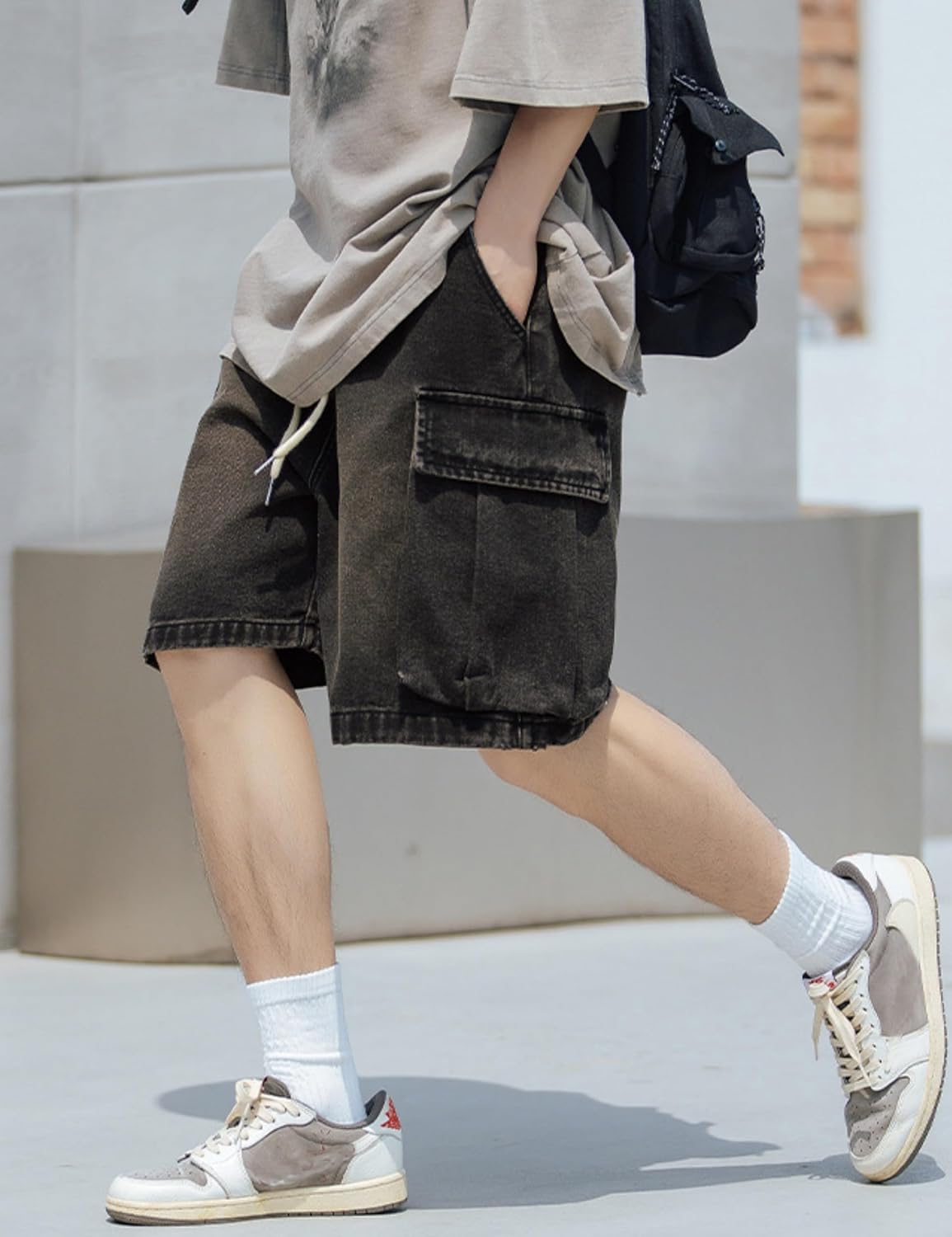 Y2k Baggy Jeans Shorts Men Hip Hop Grunge Jorts Vintage Streetwear Skater - Image 3