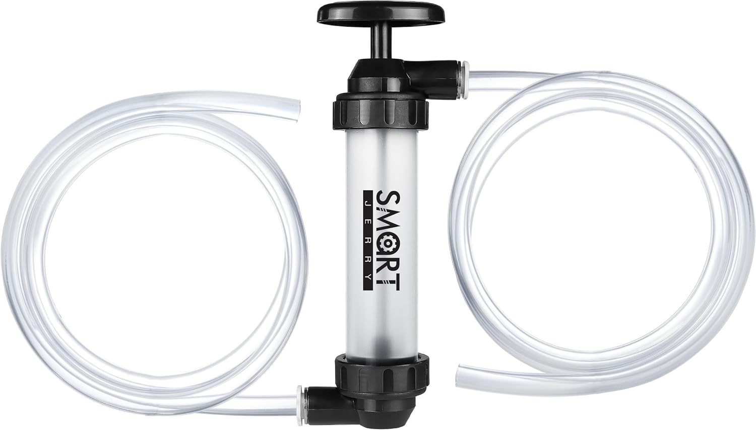 SMART JERRY - Cordless Fuel Transfer Pump | Gas Siphon Pump for Gasoline | Gas Syphon Hand Pump | 3 GPM High Flow | Transparent Pump Body & Hose | 2026 Upgraded New Version