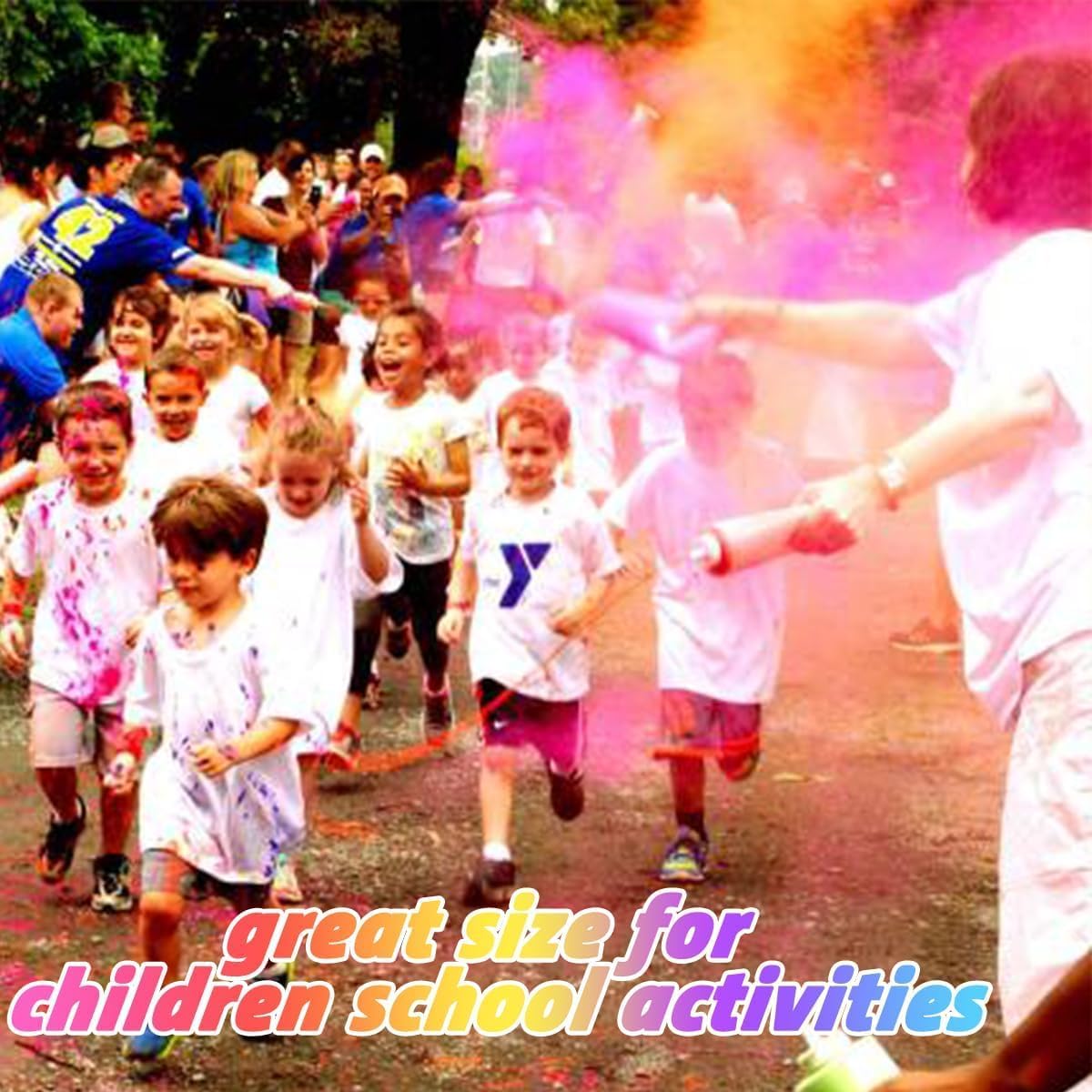 ARELUX Holi Run Powder 25 Pack 2.8oz/80g Each Natural Assorted Rangoli Powder Bulk, Washable Chalk Paint for Color War, Rangoli, Fun Run, Party & Festival