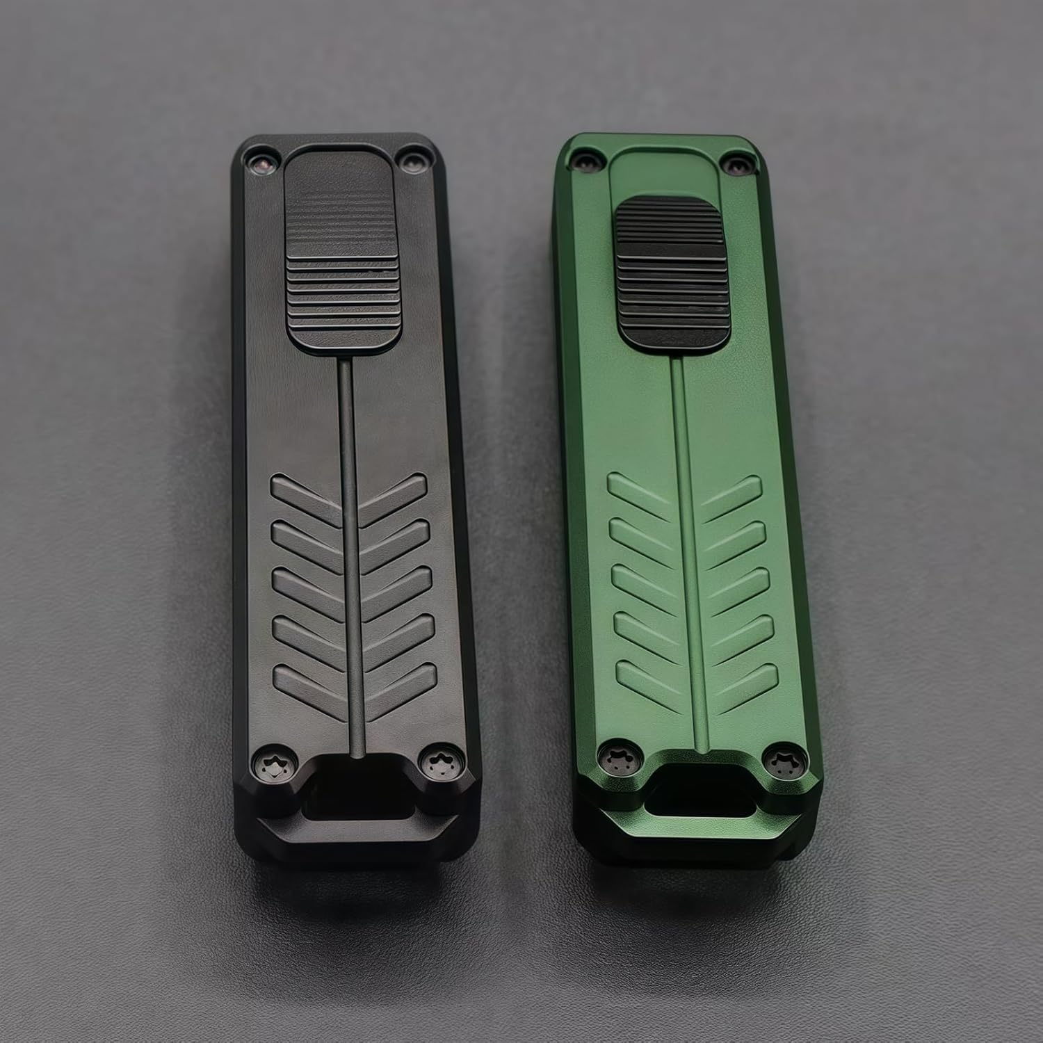 Automatic Utility Knife,Retractable Push Button Scalpel EDC Knife,All Metal Construction Fast Open Safety Lock Mini Box Cutter,Home Office Cardboard Cutting Tool,Cool Gadgets Gift for Dad Teens Green