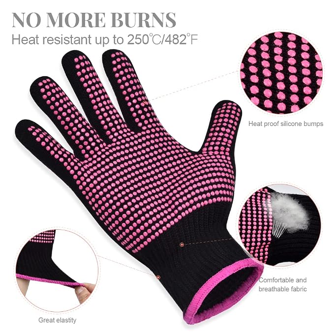 Guantes térmicos para peinar cabello, 2 unidades miniatura 2