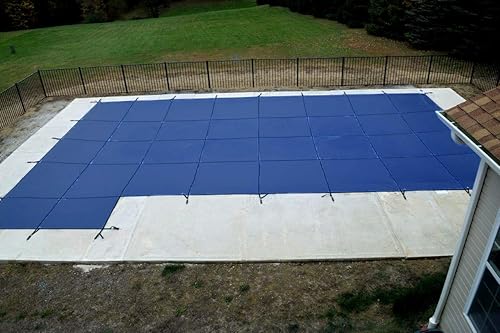 Vista 45 de WaterWarden Cubierta de seguridad sólida para alberca enterrada, cumple F1346 de la ASTM según UL, triple costura, con accesorios, 16 x 40 pies