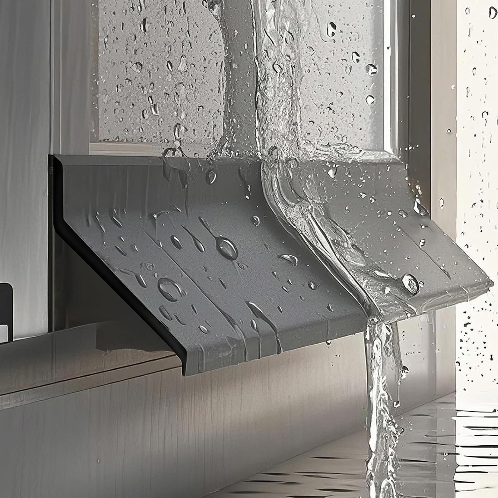 Empêche les infiltrations d'eau grâce aux barres anti-pluie flexibles extérieures