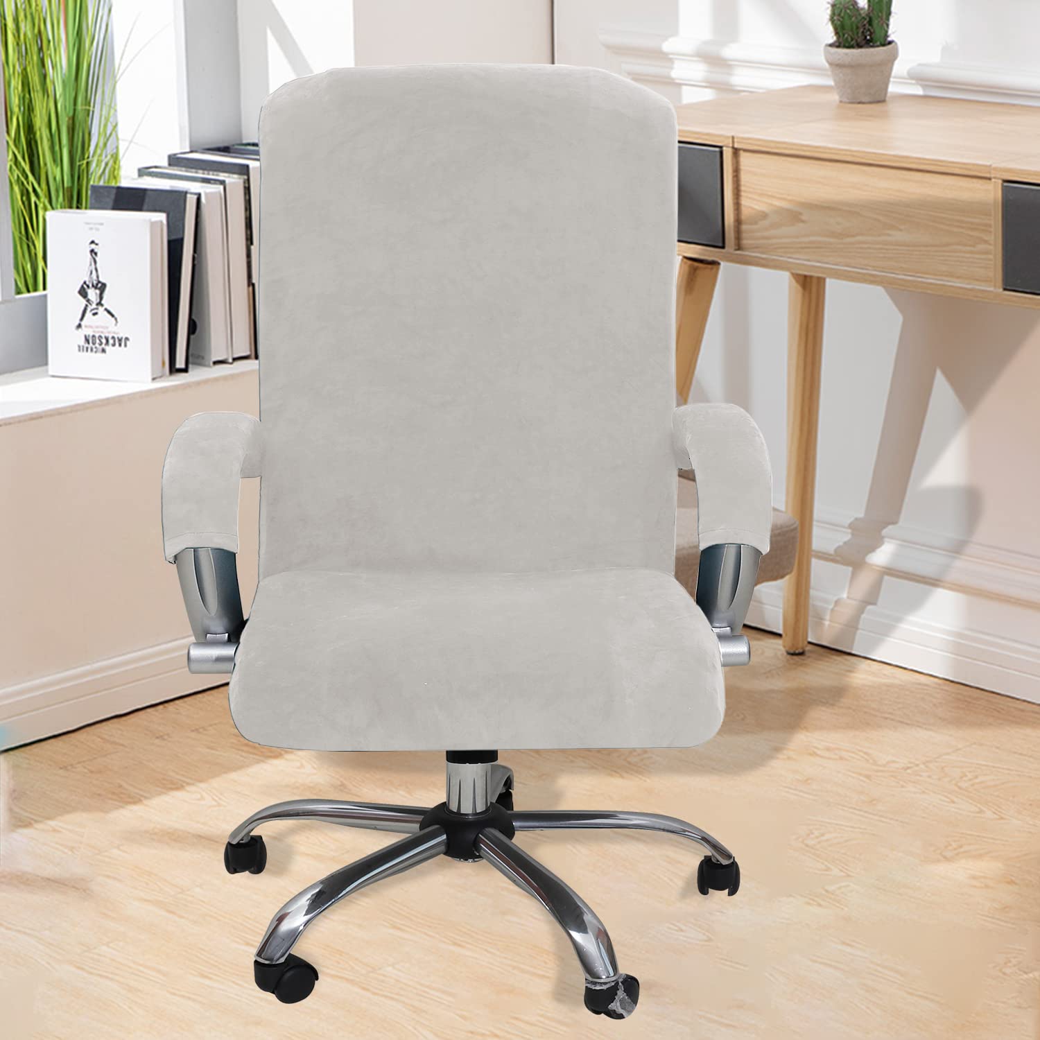Juego De Fundas De Silla De Terciopelo Elástico, Universales, Adecuadas Para Cocina Y Sala De Estar Color Camello Suave Y Comodo 99026295