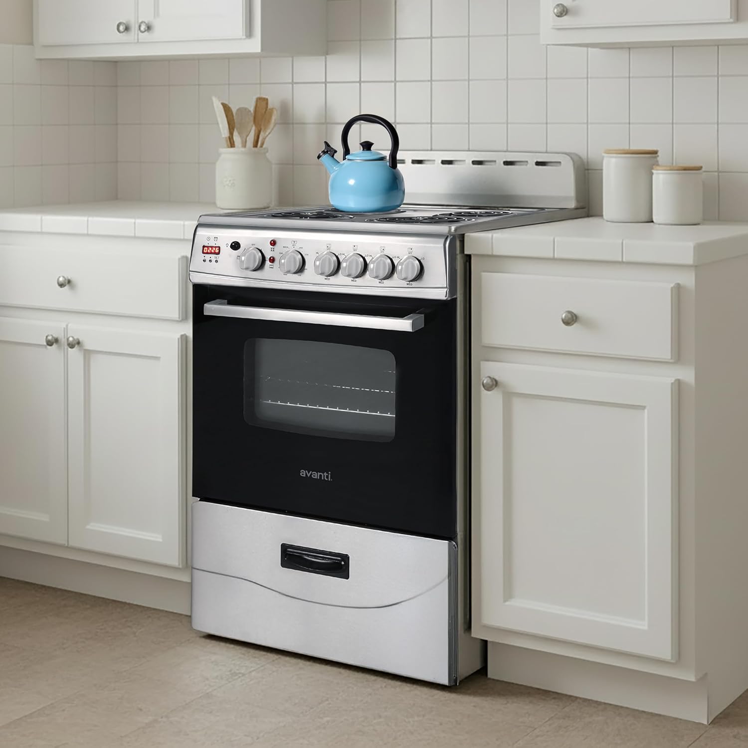 Avanti 24" Electric Range Oven with Framed Glass Door, in Stainless Steel (ERU240P3S)